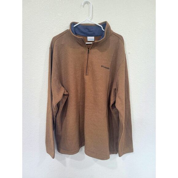 Columbia Men's Great Hart Mountain III Half Zip Brown Size XXL‎ #12 - Picture 1 of 3